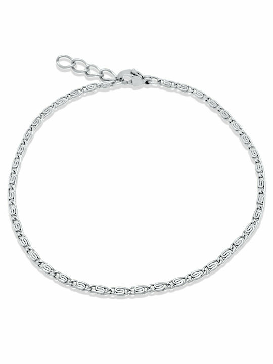 Maiandros Silver Bracelet 3MM Βραχιόλι από ανοξείδωτο ατσάλι 316L 17-18 cm