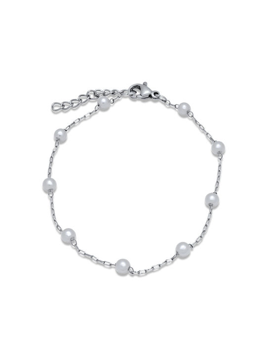 Aurore Silver Bracelet 4MM Stainless steel bracelet 316L 15-16 cm