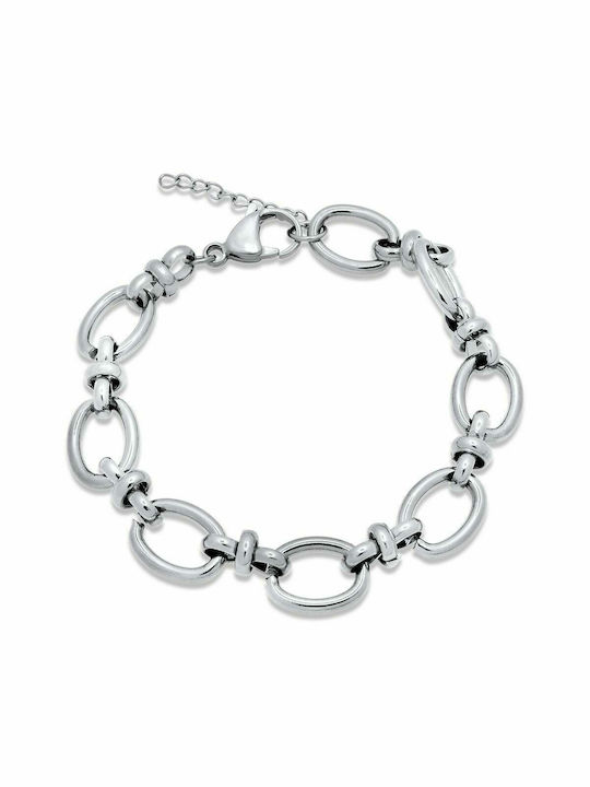 Circle Silver Bracelet 10MM Βραχιόλι από ανοξείδωτο ατσάλι 316L 21-22 cm