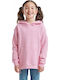 Kinder-Sweatshirt mit Kapuze und Taschen Rosa