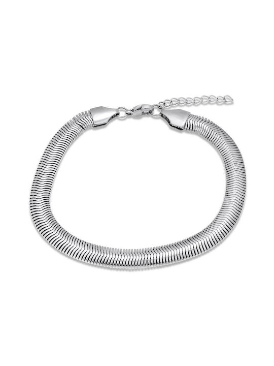 Dennis Snake Silver Bracelet 6MM Stainless steel bracelet 316L 16-17 cm