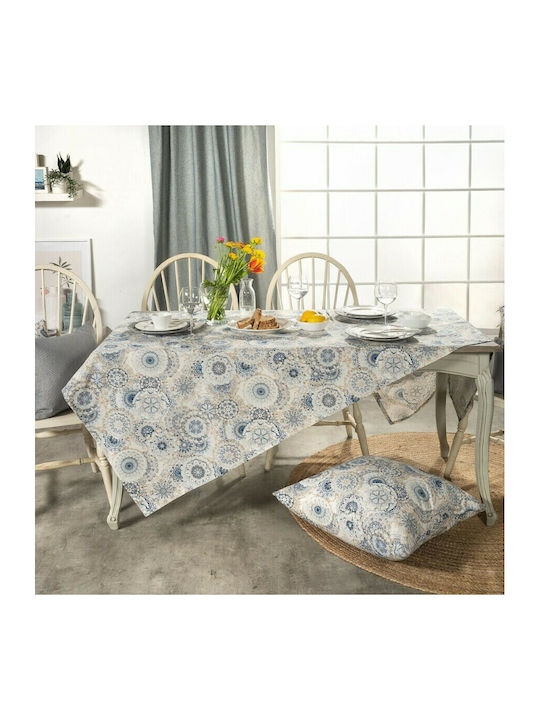 Teoran Serrano Cotton & Polyester Tablecloth Ecru 140x220cm