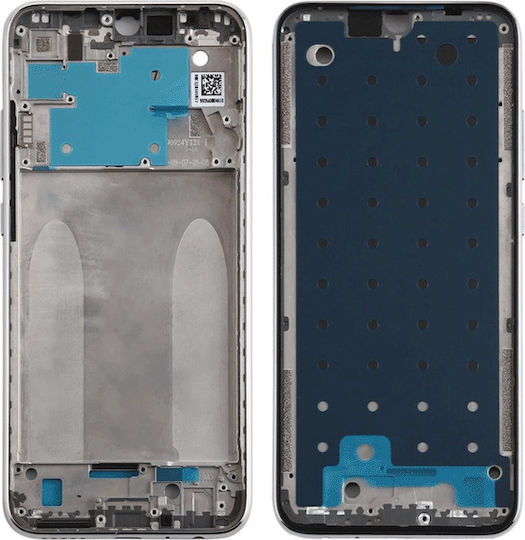 Μπροστινό Πλαίσιο Ασημί για Redmi Note 8