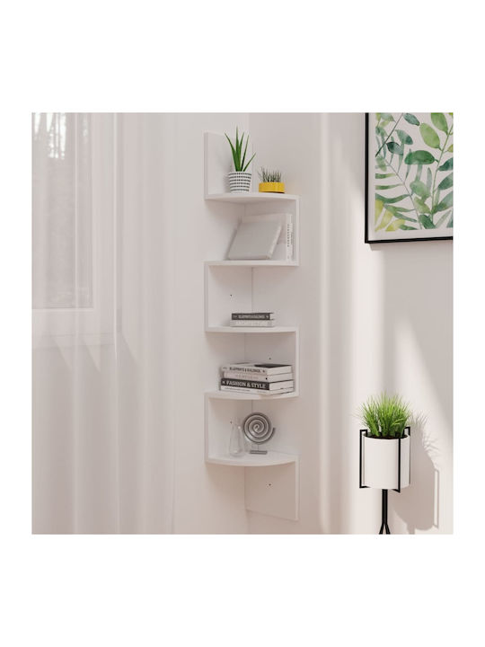 Eckregal Wand White 19x19x123cm