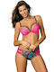 Marko Underwire Bikini Set Bra & Slip Bottom with Adjustable Straps Fuchsia