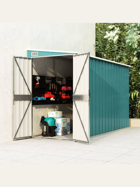 Metallisches Gartenhaus Galvanisiert Grüne mit Lüftungsschlitzen M1.18xP2.88xH1.78m