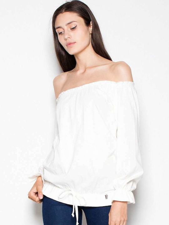 Venaton Off-Shoulder Γυναικείο Top Λευκό