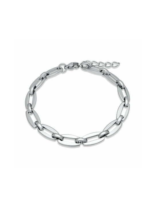 Cuore Silver Bracelet 7MM Βραχιόλι από ανοξείδωτο ατσάλι 316L 19-20 cm