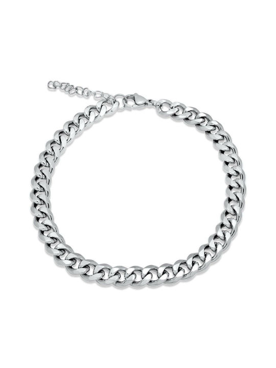 Calabasas Silver Bracelet 7MM Βραχιόλι από ανοξείδωτο ατσάλι 316L 16-17 cm