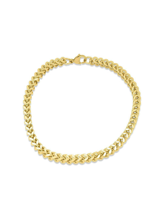 Micro Sterling Gold Bracelet 3MM Βραχιόλι από ανοξείδωτο ατσάλι 316L 21-22 cm