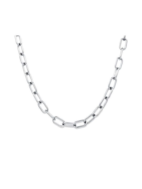 Romeo Chain Silver 7MM Stainless Steel Neck Chain 316L 55 cm