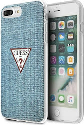 Guess Jeans Umschlag Rückseite Kunststoff / Stoff Light Blue (iPhone 8/7 Plus) GUE1653BLU