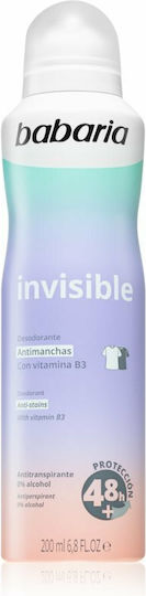 Babaria Invisible Anti-Stains Deodorant 48h Αποσμητικό 48h σε Spray 200ml