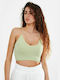 Guess Women's Athletic Crop Top with Straps Green