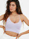 Guess Crop Top Sportiv pentru Femei cu Bretele Lila