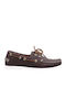 Δερμάτινα Ανδρικά Boat Shoes σε Καφέ Χρώμα