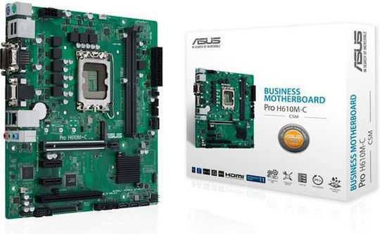 Asus Pro H610M-C D4-CSM Mainboard Micro ATX mit Intel 1700 Sockel