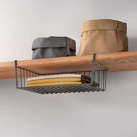 Metaltex Κρεμαστό Ράφι Lava Therm Kanguro Μεταλλικό 40x26x14εκ. Μαύρο