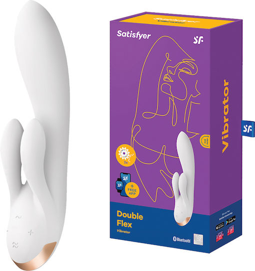 Satisfyer Double Flex Vibrator Rabbit 20cm White