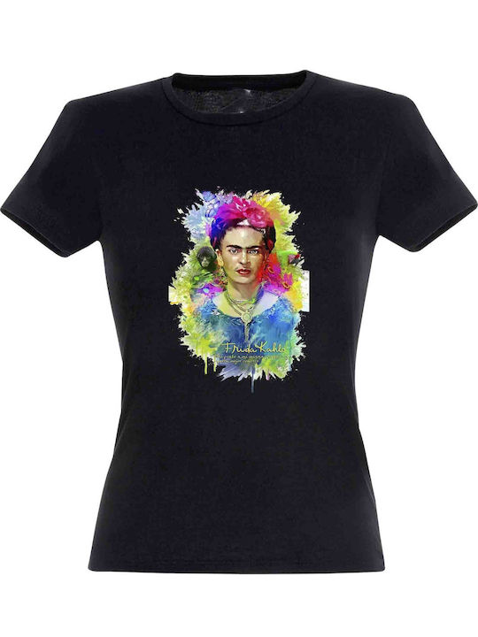 Γυναικείο t-shirt μαύρο FRIDA#43 - Μαύρο