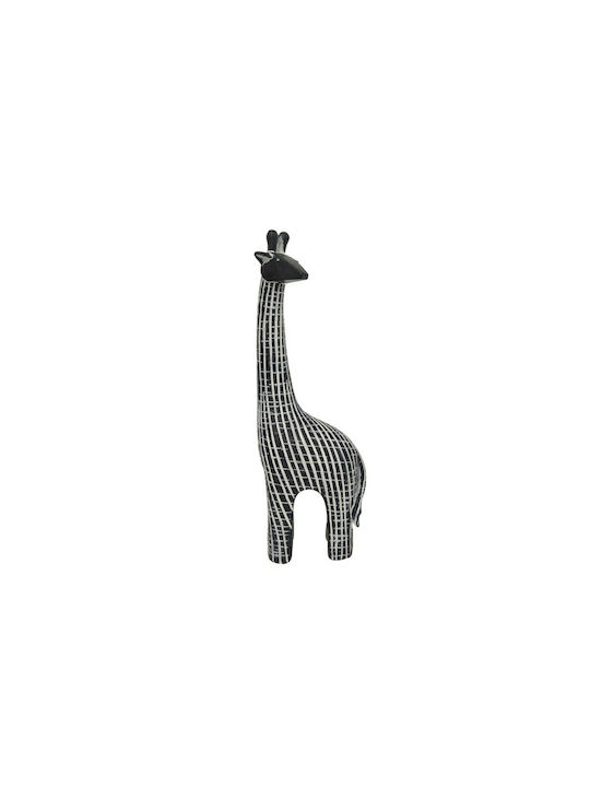 InTheBox Decorativă Girafa din Polirășină în Black - White 12x7x36cm 1buc