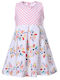 Matoufrance Kids Dress Striped Sleeveless Pink