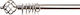 Kipper Ausziehbar Metallisch Vorhangstange Twist Einfach Φ25mm 120-210cm Satin Nickel