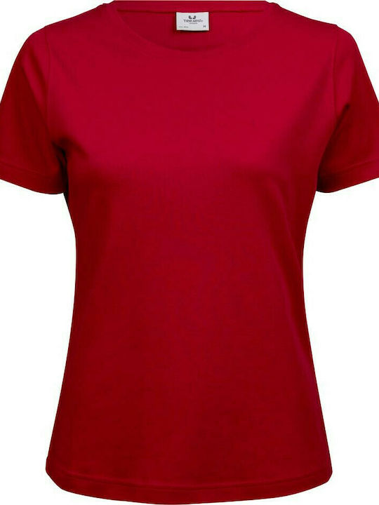 Tee Jays Interlock 580 Women's Short Sleeve Promotional T-Shirt Red