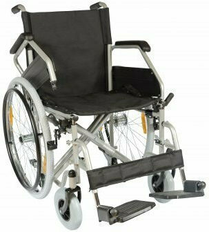 Alfa Care Smart Αναπηρικό Αμαξίδιο 24" Πτυσσόμενο με Απλή Πλάτη 46cm 13-528-006 Γκρι