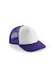 Beechfield Jockey mit Netz und geradem Schirm Purple / White