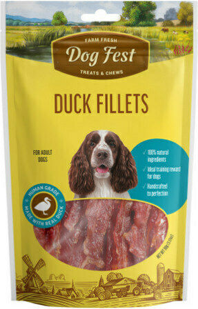 Dog Fest Fillets Λιχουδιές Εκπαίδευσης Σκύλου με Πάπια 90gr