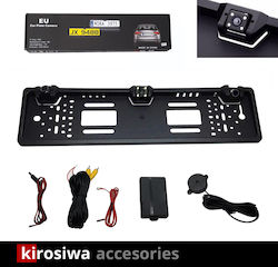 Kirosiwa Σύστημα Παρκαρίσματος Αυτοκινήτου Πλαίσιο Πινακίδας με Κάμερα / Buzzer και 2 Αισθητήρες σε Μαύρο Χρώμα