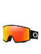 Oakley Target Line Ski- & Snowboardbrille Erwachsene Schwarz mit Linse Spiegel in Orange Farbe