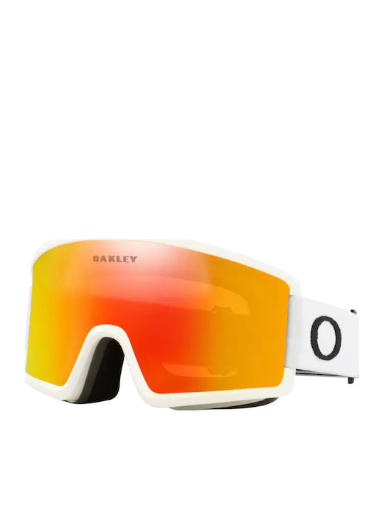 Target Line Μάσκα Σκι & Snowboard Ενηλίκων Λευκή με Φακό Πορτοκαλί