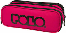 Polo Triple Pink Κασετίνα με 3 Θήκες σε Φούξια χρώμα