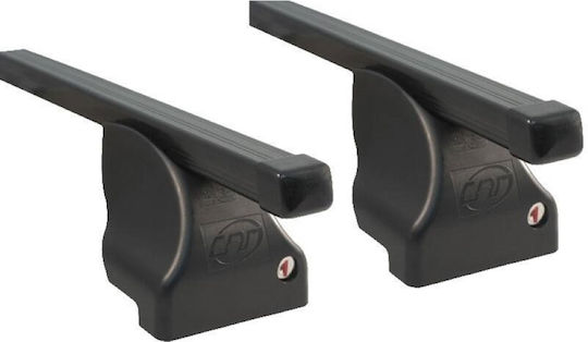 Cam Car Roof Bars Metallic 130cm for Peugeot 806 4D 4D 1994-2002 Set with Roof Rack Legs Black
