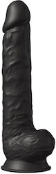 SilexD Dual Density Model 1 Realistisches Dildo mit Hoden und Saugnapf Black 38cm
