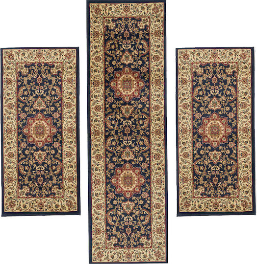 Isexan 1916 Bedroom Rugs Set Classic Blue 19-3TEM-1916 3pcs