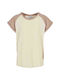 Kinder-T-Shirt White Sand/Dusk Rose