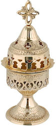 Vappas Tisch-Öllampe Metallisch Bronze 20εκ. 9581B
