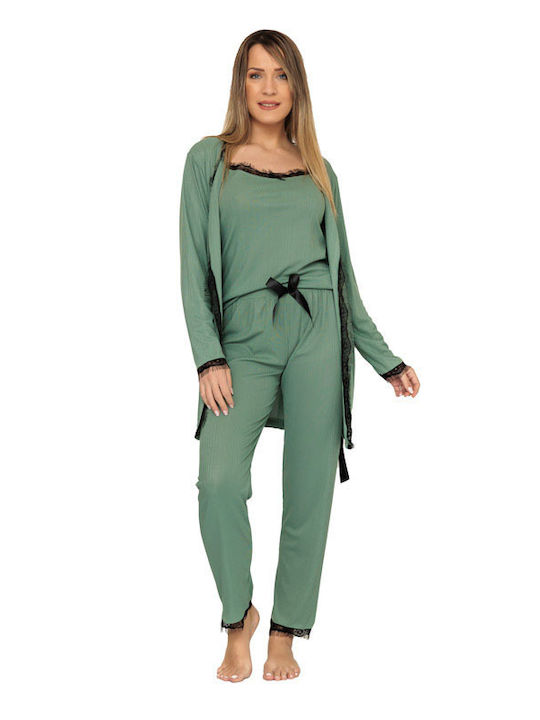 Damen Spitze Pyjama-Set (20574)