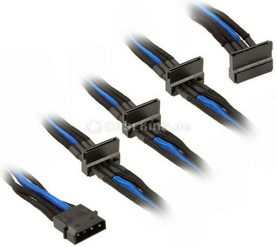 Silverstone 4-Pin Molex - 15-Pin Sata Cable 0.3m Μαύρο SST-PP07-BTSBA