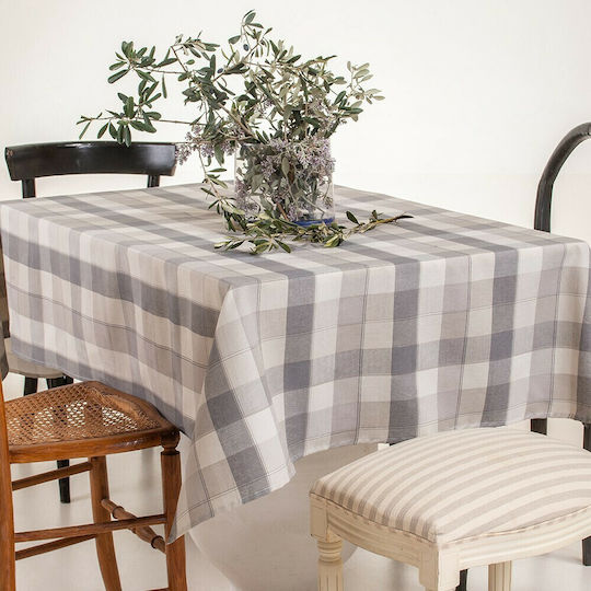 Melinen Tischtuch Olivie Grey 135x220cm