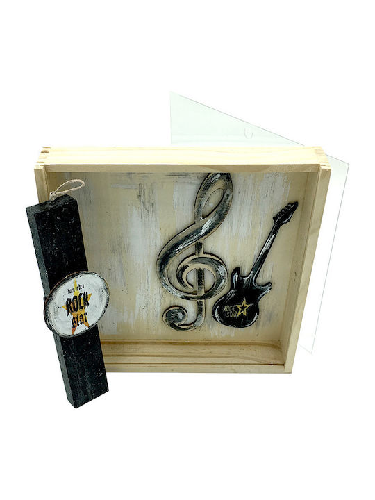 Easter Candle Flat Handmade Rock Star Set Handmade Box-Frame 22pcs Black