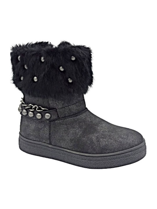 Kids Boots with Zipper Gray