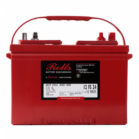 Rolls 12 FS 24 Μπαταρία Φωτοβολταϊκών Ανοιχτού Τύπου Βαθειάς Εκφόρτισης 12V 85Ah
