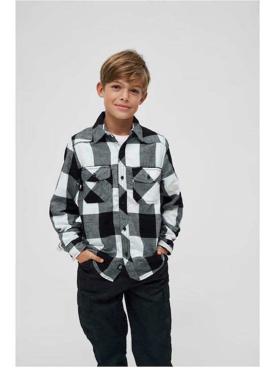 Brandit Kids Checked Shirt White