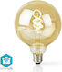 Nedis Смарт крушка LED 4.9W за фасунга E27 и форма G125 Регулируем бял цвят 360лм Димируем