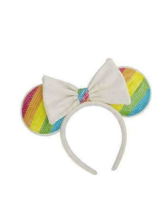 Loungefly Multicolour Kids Headband with Ears Sequin Rainbow Minnie