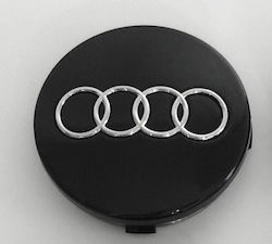 Zero-Wheel Radnabenkappen Auto S3-S4-A3-A4-A6-A8-TT-RS4-Q5-Q7 mit Innendurchmesser 60mm Schwarz 1Stück